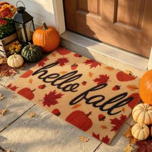 Fall Door Mat, Non Slip Outdoor Front Porch Welcome Mat 24"x48"