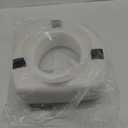 HealthSmart Enhanced Comfort 5" Raised (Round) Toilet Seat Risers for Seniors 5 Slip Resistant Pads FSA/ HSA Eligible Padded Toilet Seat Elevation 15.7 x 15.2 x 6.1