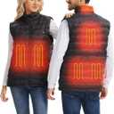 Heated Vest, Electric Smart Warming Heated Jackets Clothing Vest, Unisex Winter Hooded Heated Vests Outerwear (Medium)