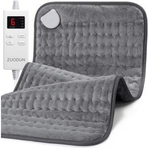 Heating Pad for Back, Neck, and Shoulder Pain Relief, Electric Heat Pad with 6 Heat Levels, Moist Heat Option, Auto Shut-Off, Birthday Christmas Gifts for Women Men Mom Dad Grandma, Gifts for her