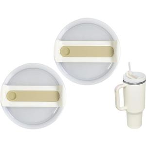 40oz Tumbler Lids Replacement for Stanley Cup,Replacement Spill Proof Splash Resistant Tumbler Lids Reusable Tumbler Cover for Stanley and More Coffee Mugs (Beige)