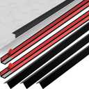 5pcs 48" Black Metal Corner Protectors, Aluminum Self Adhesive Corner Guards, Metal Wall Edge Protector Strip, Furniture Corner Protectors, Edge Trim for Cabinets and Kitchen Islands(0.8"x0.8")