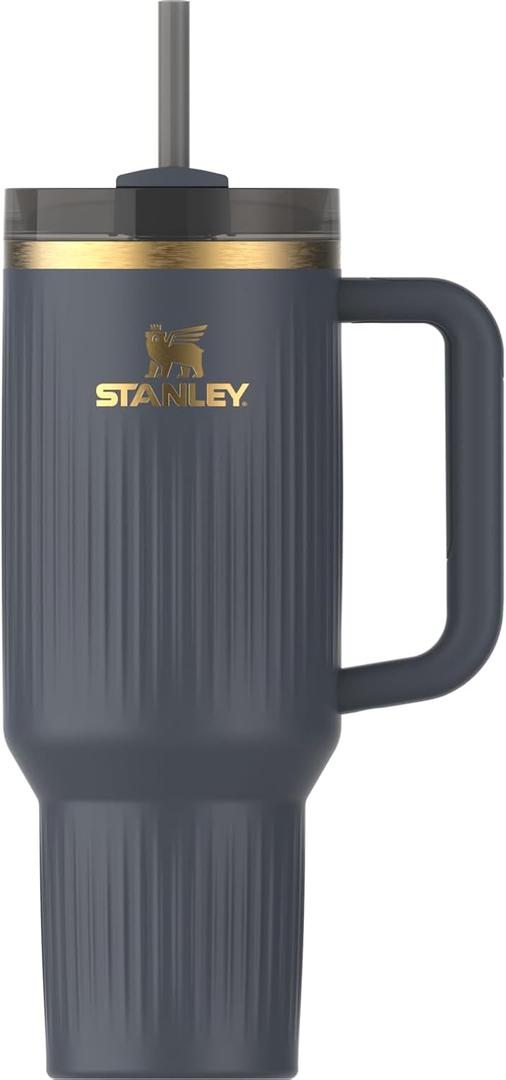 STANLEY Quencher H2.0 Tumbler with Handle and Straw 40 oz | Flowstate 3-Position Lid | Cup Holder Compatible for Travel | Insulated Stainless Steel Cup | BPA-Free | Fluted Twilight
