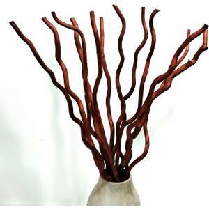 14-15 Pcs Dried Curly Willow Branches, 21-23 Inch Natural Dried Plants Decorative Branches Sticks for DIY Crafts, Vases Wedding Home Dcor, Brown