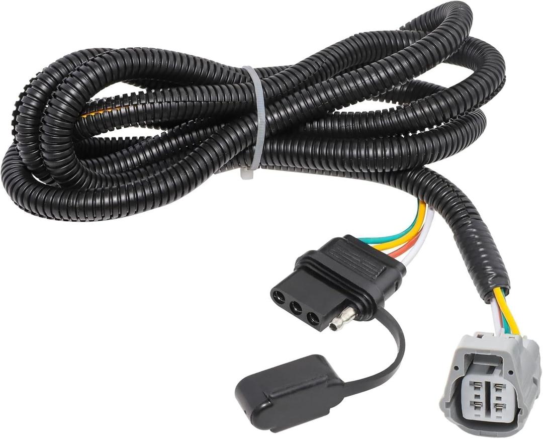 MECMO 4 Way Trailer Wiring Harness 56083 for 2020-2024 Toyota Highlander, for Lexus RX350 & RX450h (2010-2023), Lexus RX350L (2018-2022), 4 Pin Flat Tow Hitch Wire (Factory Tow Package Requires)