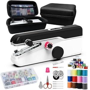 SwiftStitch Pro 3 Handheld Sewing Machine, 2-Speed Portable Mini Sewing Kit with Storage Case, Dual Power Mode, sewing machine for beginners, Easy Beginner Mending for Home, Travel