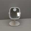 Mocado Makeup Mirror with Lights, 1X/20X Magnifying Mirror with Light, Vanity Mirror with 3 Colors Lights, Height Adjustable Lighted Makeup Mirror, Double Sided 360Rotation, Memory Function (White)