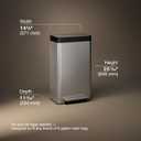Kohler 20941-ST 8 Gallon Tall Hands-Free Kitchen Step Can, Trash Can with Foot Pedal, Quiet-Close Lid, Stainless Steel