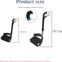 (1Pair) Wheelchair Replacement Footrests, Wheelchair Replacement Parts, Wheelchair Swivel Footrests for Standard Wheelchairs, Black