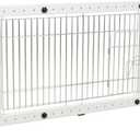 TRIXIE Freestanding Pet Gate with Pet Door, Wood and Wire, Adjustable Width, 22.5 in Height, White (Max Width 71")