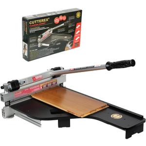 13" Professional Floor Cutter - No Dust, No Noise, No Electricity Multi-Angle Cuts for Laminate, Vinyl, Wood & More, Pro. ALU Long Leverage Handle, Longlife HSS Blade, Safe & Easy to Use!