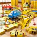 Bennol 56Pcs Puzzle Race Car Track Set Toys for Kids Floor Puzzle Tracks Car Gifts for 3 4 5 Year Old Boys Kids Toys Gifts for 3 4 5 Year Old Boys Puzzle Racer Set for Ages 3-5 4-6, Medium