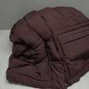 Nine West Women’s 30-Inch Hooded Puffer Coat with Utility Pockets, Warm Winter Outerwear, Merlot (X-Large)