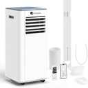 DR.PREPARE 8,000 BTU Portable Air Conditioner with WiFi, 4-in-1 Portable AC Unit, Remote Control, Fast Cooling, 24H Timers with Fan & Dehumidifier, Window kit, Cools Up to 350 sq. ft for Rooms