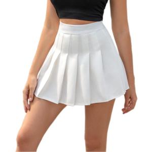 Hoerev Women Girls Short High Waist Pleated Skater Tennis Skirt (10)