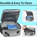 Lunch Box for Men - Reusable Lunch Bag Men Adult Women- Insulated Small LunchBox (Grey) (Gray)