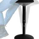 Backerz Standing Desk Stool Chair, Height Adjustable Stool 21-31 inch for Office and Classroom, Swivel Stool, Anti-Slip Bottom Ergonomic Wobble Stool with Rocking Motion, Black