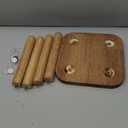 Solid Wood Step Stool 9.3" - 300lbs Capacity Plant Stand Indoor, Smal Stools to Sit on, Multi-Use Footstool for Bathroom/Bedroom/Kitchen Color: Walnut