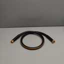 Atlantic Heavy Duty Garden Hose 4 ft x 5/8 Inch Black Color, Short Connection Leader Hose with Solid Brass Connectors (4 Feet)