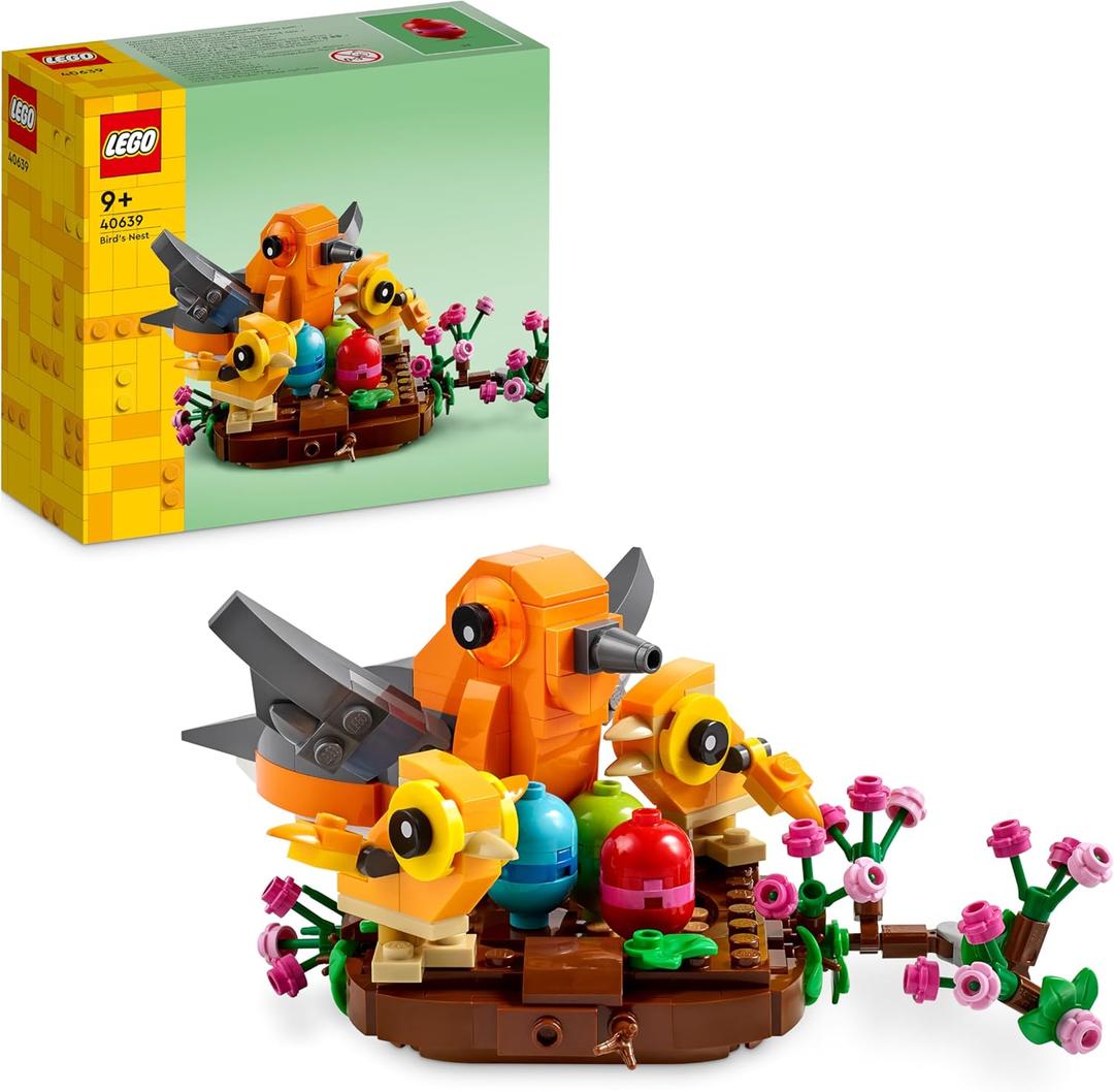LEGO Birds Nest Building Toy Kit, Seasonal Display for a Table or Shelf, Fun Build for Kids Ages 9 and Up, 40639
