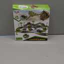 Dinosaur Toys,Create A Dinosaur World Road Race,Flexible Track Playset and 2 pcs Cool Dinosaur car for 3 4 5 6 Year & Up Old boy Girls Best Gift (Green)