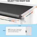 RV Slide Out Awning Fabric Replacement - 18.5oz Heavy Duty Universal and Weather Resistant Slide Topper Canopy for 5th Wheel RVs, Campers, Motorhomes, Black (110'' Fabric Only) (Obsidian)