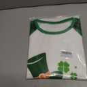 TMSD Women's Mardi Gras St Patrick's Day Sweatshirt Raglan Sleeve Crew Neck Top (Green, M)