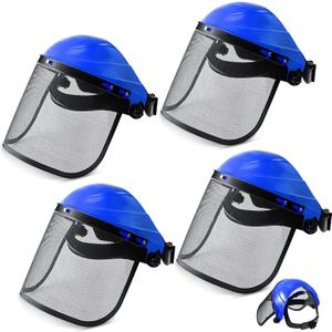 Amylove 2 Pcs Safety Face Shield with Mesh Weed Whacking Face Shield Masks Chainsaw Gardening Weed Mover Protection (Blue)