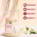 Jutieuo 24 PCS Clear Gift Bags with Handles, 6.3 x 9.8 x 3.2 Inches Reusable Plastic Goodie Bag Transparent Party Favor Bags Bulk for Weddings Birthdays Events, Classrooms & Celebrations, 1 count