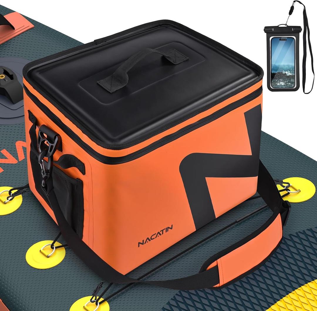 Cooler Bag, Large 5-Layer Leakproof Insulated Cooler with Bottle Opener, Removable Inner Liner Cooler Bag for Travel, Camping, Picnic, Paddle Board