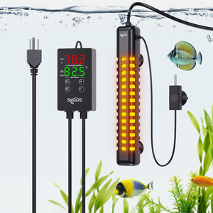 SEAOURA Aquarium Heater, 100W Fish Tank Heater for 15-25 Gallon, Submersible Turtle Heater with Digital Display Adjustable Safety Protection, Auto Power-Off When Leaving Water