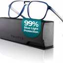 Prospek Blue Light Glasses Reading for Men and Women, For Computer Use, Blue Light Protection, Clear Lens 0 to +3.0 Diopters