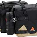 Tusk Pilot Pannier Bags with Bottle Holders (Black/Tan)