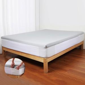 3 x Fitted Bed Sheet Straps Bedroom Bed Sheet Holder Sheet Fasteners Keep Sheets in Place Elastic Sheet Strap Mattress Sheet Holders for All Mattress Sizes (Twin)