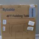 Byliable Folding Table 4 Foot Portable Heavy Duty Plastic Fold-in-Half Utility Table Small Indoor Outdoor Adjustable Height Folding with Carrying Handle, Camping and Party,White | Portable, Heavy Duty, Fold-in-Half, Indoor Outdoor, Adjustable Height, Folding