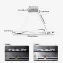 Modern Chandelier,Led Chandelier for Kitchen Island Lighting,Modern Led Pendant Light for Kitchen Island Chandelier Over Table,Dimmable Modern Chandeliers for Dining Room Light Fixture with Remote, 39.37in
