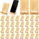 Ripeng 30 Pcs Employee Appreciation Gifts Bulk Bamboo Phone Stand for Desk Office Workers Inspiration Thank You Gift for Team Coworkers Staff Volunteer Nurse Teacher Colleagues Gratitude (Thank You)
