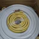 TAUROX 50FT Mini Split Line Set 1/4" & 3/8" O.D Copper Pipes Tubing and 3/8" White Thickened PE Insulation Coil, for Mini Split Air Conditioning or Heating Pump Equipment and HVAC with Flared Nuts.