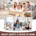 Home Security Door Lock with 8 Screws, Safety Childproof Door Reinforcement Lock Latch (1-Pack), Upgrade Night Lock to Defend Your Home (Silver)