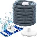 3 Pcs Pool Cleaning Kit 14" Vacuum Head with Flexible Wheels, 1-1/2 x 18ft Hoses and Skim Vacuum Plate Pool Maintenance Cleaning Accessory Tool for Fast, Easy Debris Removal Rectangle Vacuum