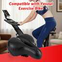 Bike Seat Cushion Compatible with Yesoul,Dual Shock Absorbing Ball Foam,Waterproof,Wide Bicycle Saddle,Red