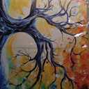 Large Canvas Wall Art Colorful Tree Picture Modern Living Room Bedroom Home Office Wall Decor Framed Canvas Prints Ready to Hang Size 24x48