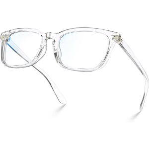 VISOONE Blue Light Blocking Glasses Square with Anti Computer Glare for Gaming Women and Men MONTANA, Clear