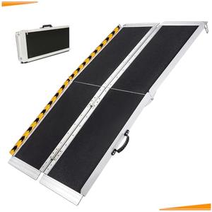 WinFong Portable Wheelchair Ramp 6FT, 72" L x 29" W Non-Skid Aluminum Foldable Handicap Ramps for Steps, 800lbs Capacity Threshold Ramps, Lightweight with Handle, for Home,Stairs,Doorways,Curbs (6FT)