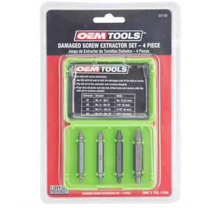 OEM TOOLS 4-Piece Damaged Screw Extractor Set