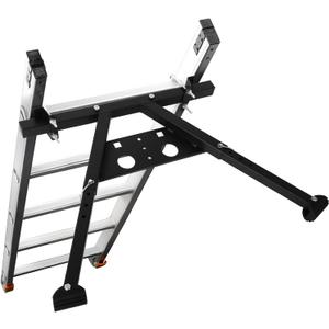 Ladder Stabilizer, Anti-Slip Extension Ladder Stabilizer, Adjustable Leg 20-28" Roof Ladder Stabilizer, Withstands 440lb Ladder Standoff Stabilizer, Built-in Tool Tray Ladder Accessories