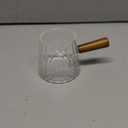 Espresso Cups 6OZ, Espresso Accessories, Expresso Shots Cup, Espresso Shot Glass with V-Shaped Mouth, Ribbed Milk Frothing Pitcher, Glass Measuring Cup