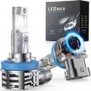 [2026 Upgrade] H 11 Led Bulbs [Latest & Brightest] 50000lm 800% Super Bright 1:1 Mini Size Fog Light Bulb, Noadapter Required, 6500k White, Pack Of 2