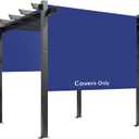 Universal Waterproof Pergola Canopy Shade Cover Replacement - 17'x6.8' Outdoor Sun Shades Canopy Top for Patio Gazebo Deck Balcony Porch, Cover Only (Blue)