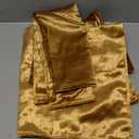 MIULEE Dark Gold Velvet Throw Pillow Covers 24x24 Soft Decorative Solid Square Euro Sham Cushion Cases Pack of 2 Modern Luxury Home Decor for Couch, Sofa, Bedroom